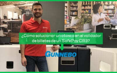 ¿Cómo solucionar un atasco en el validador de billetes de un SafePay CR3?